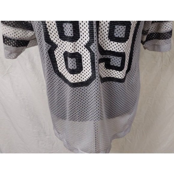 Vintage  MACGREGOR #89 Large Grey Practice Perforated Football NFL Jersey - Picture 4 of 10